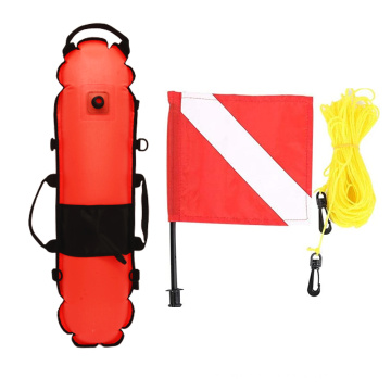 Quick Inflates Diving Below Inflatable Signal Buoy, Diving Torpedo Buoy Spearfishing Buoy with Flag